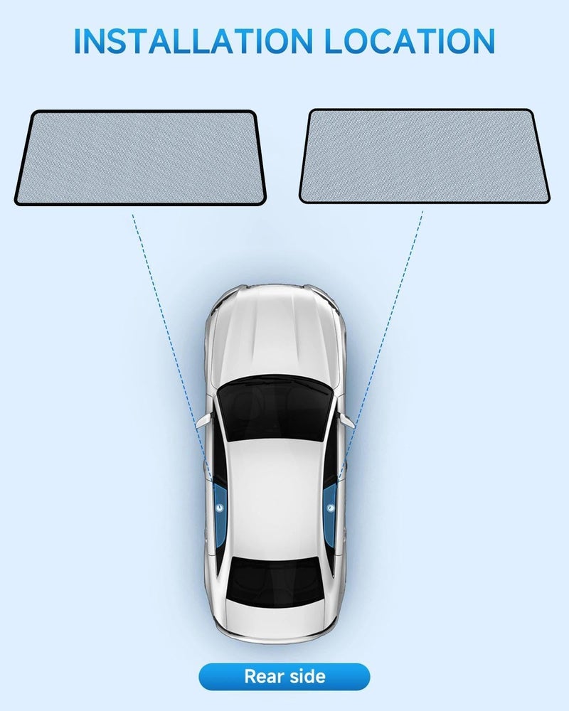 RSACET Car Window Shades for Toyota-Highlander(2021-2025),2-Pack Rear Window Sun Shades for Baby – Breathable Mesh, UV & Heat Blocker, Privacy Protection for Camping, Travel, Sleep & Nursing - Image 2